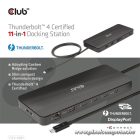 Club 3D Notebook Dokkoló - CSV-1581 (140W, Thunderbolt 4 to 3xThunderbolt 4, 3xUSB-A, SD, TF, RJ45, 3,5 Jack, DC)