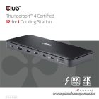 Club 3D Notebook Dokkoló - CSV-1582 (140W, Thunderbolt 4, DP, 2xHDMI, USB-C, 4xUSB-A, SD, TF, RJ45, 3,5 Jack, DC)