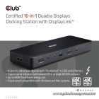 Club 3D Notebook Dokkoló - CSV-1583 (140W, 2xThunderbolt 4, 3xDP, 2xHDMI, USB-C, 3xUSB-A, SD, TF, RJ45, 3,5 Jack, DC)