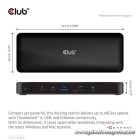 Club 3D Notebook Dokkoló - CSV-1583 (140W, 2xThunderbolt 4, 3xDP, 2xHDMI, USB-C, 3xUSB-A, SD, TF, RJ45, 3,5 Jack, DC)