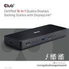Club 3D Notebook Dokkoló - CSV-1583 (140W, 2xThunderbolt 4, 3xDP, 2xHDMI, USB-C, 3xUSB-A, SD, TF, RJ45, 3,5 Jack, DC)