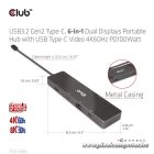 Club 3D USB Hub - CSV-1584 (3.2 USB-C Gen 2 to USB-C, 2xUSB-A, USB-C 100W PD, HDMI, RJ45, 8K60hz)