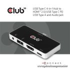 Club 3D USB Hub - CSV-1591 (3.1 USB-C Gen 1 to HDMI, 2.0 USB-A, USB-C 100W, 3,5 Jack, 4k60Hz)