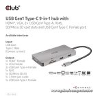 Club 3D USB Hub - CSV-1594 (3.1 USB-C Gen 1 to HDMI, 2xUSB-A Gen 1, USB-C Gen 1, VGA, SD, Micro SD 3.0, RJ45, 3,5 Jack)