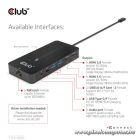 Club 3D USB Hub - CSV-1595 (USB-C Gen 1 to 2xHDMI, 2xUSB-A Gen 1, USB-C Gen 1 100W PD 3.0, RJ45, 3,5 Jack, 4k60Hz)