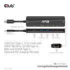 Club 3D USB Hub - CSV-1596 (USB-C to 2xHDMI, 2xUSB-A, USB-C PD, RJ45, 4k60Hz)