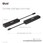 Club 3D USB Hub - CSV-1596 (USB-C to 2xHDMI, 2xUSB-A, USB-C PD, RJ45, 4k60Hz)