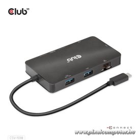   Club 3D USB Hub - CSV-1598 (USB-C Gen 2 to 2xDisplayPort, 2xUSB-A Gen 2, 2xUSB-C Gen 2, RJ45, 4k60Hz)