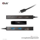Club 3D USB Hub - CSV-1598 (USB-C Gen 2 to 2xDisplayPort, 2xUSB-A Gen 2, 2xUSB-C Gen 2, RJ45, 4k60Hz)