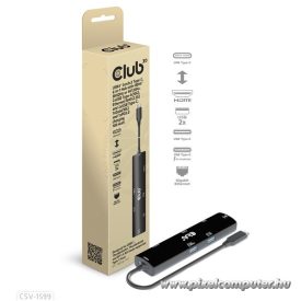   Club 3D USB Hub - CSV-1599 (USB-C 4 to HDMI, 2xUSB-A (10G), RJ45 (2,5G), USB-C 100W PD 3.0, USB-C 10Gbps, 8k60Hz)