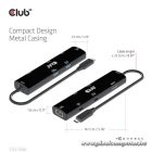 Club 3D USB Hub - CSV-1599 (USB-C 4 to HDMI, 2xUSB-A (10G), RJ45 (2,5G), USB-C 100W PD 3.0, USB-C 10Gbps, 8k60Hz)