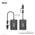 Club 3D Átalakító - CSV-1611(USB-C (USB-A Adapterrel) to Dual HDMI (4K/30Hz) / VGA (1080/60Hz))