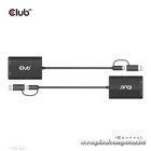 Club 3D Átalakító - CSV-1611(USB-C (USB-A Adapterrel) to Dual HDMI (4K/30Hz) / VGA (1080/60Hz))