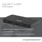 Club 3D KVM Switch - CSV-2512 (USB-C to 4xHDMI 4K60Hz, Alternate Mode, 5 Gbps, 100W)