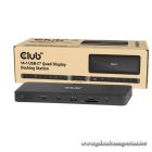 Club 3D Notebook Dokkoló - CSV-2540 (USB-C to 2xUSB-C, 2xUSB-A, 2xHDMI, 2xDP, RJ45, SD/MicroSD, 100W PD, 4K60hz)