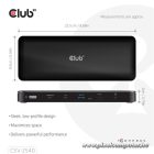 Club 3D Notebook Dokkoló - CSV-2540 (USB-C to 2xUSB-C, 2xUSB-A, 2xHDMI, 2xDP, RJ45, SD/MicroSD, 100W PD, 4K60hz)