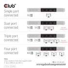 Club 3D Notebook Dokkoló - CSV-2540 (USB-C to 2xUSB-C, 2xUSB-A, 2xHDMI, 2xDP, RJ45, SD/MicroSD, 100W PD, 4K60hz)