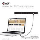 Club 3D Notebook Dokkoló - CSV-2540 (USB-C to 2xUSB-C, 2xUSB-A, 2xHDMI, 2xDP, RJ45, SD/MicroSD, 100W PD, 4K60hz)