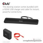 Club 3D Notebook Dokkoló - CSV-2541 (USB-C to 4xUSB-C, 2xUSB-A, 2xHDMI, 2xDP, RJ45, SD/MicroSD, 100W PD, 4K60hz)