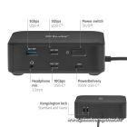 Club 3D Notebook Dokkoló - CSV-2542 (USB-C to 2x Displayport 8K60Hz + 2x HDMI™ 4K60Hz PD3.0 100Watt Ethernet 2.5G)