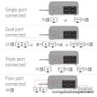 Club 3D Notebook Dokkoló - CSV-2542 (USB-C to 2x Displayport 8K60Hz + 2x HDMI™ 4K60Hz PD3.0 100Watt Ethernet 2.5G)