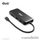 Club 3D USB Hub - CSV-2551 (USB-C to USB-C, 2xUSB-A, RJ45, SD/MicroSD, 100W PD, HDMI, DP, 8K30hz)
