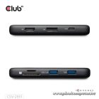 Club 3D USB Hub - CSV-2551 (USB-C to USB-C, 2xUSB-A, RJ45, SD/MicroSD, 100W PD, HDMI, DP, 8K30hz)