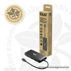 Club 3D USB Hub - CSV-2551 (USB-C to USB-C, 2xUSB-A, RJ45, SD/MicroSD, 100W PD, HDMI, DP, 8K30hz)