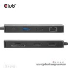 Club 3D USB Hub - CSV-2552 (USB-C to 2xUSB-C, 2xUSB-A, 2xHDMI, RJ45, SD/MicroSD, 100W PD, 4K60hz)