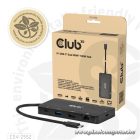 Club 3D USB Hub - CSV-2552 (USB-C to 2xUSB-C, 2xUSB-A, 2xHDMI, RJ45, SD/MicroSD, 100W PD, 4K60hz)
