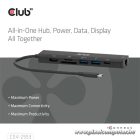 Club 3D USB Hub - CSV-2553 (USB-C to USB-C, 2xUSB-A, HDMI, RJ45, SD/MicroSD, 100W PD, 4K60hz)