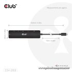 Club 3D USB Hub - CSV-2553 (USB-C to USB-C, 2xUSB-A, HDMI, RJ45, SD/MicroSD, 100W PD, 4K60hz)