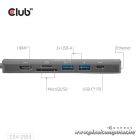 Club 3D USB Hub - CSV-2553 (USB-C to USB-C, 2xUSB-A, HDMI, RJ45, SD/MicroSD, 100W PD, 4K60hz)