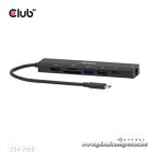 Club 3D USB Hub - CSV-2553 (USB-C to USB-C, 2xUSB-A, HDMI, RJ45, SD/MicroSD, 100W PD, 4K60hz)