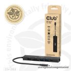 Club 3D USB Hub - CSV-2553 (USB-C to USB-C, 2xUSB-A, HDMI, RJ45, SD/MicroSD, 100W PD, 4K60hz)