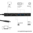 Club 3D Notebook Dokkoló - CSV-2555 (140W, USB-C to 4K60Hz HDMI, USB-C, RJ-45, 2x USB-A, MicroSD, SD)