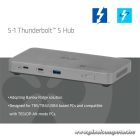 Club 3D Notebook Dokkoló - CSV-2563 (180W,Thunderbolt 5 to 3xUSB-C, USB-A, 1x 8K60Hz, 3x 5K60Hz)