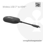 Club 3D Átalakító - CSV-2570 (USB-C to HDMI vezeték nélkül, 25m hatótáv, FHD 60Hz, Alt Mode, HDCP 1.4 & 2.2)