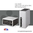 Club 3D Notebook Dokkoló - CSV-3104D (4K UHD, 3.0 USB-A to HDMI, DVI-I, 4xUSB-A, RJ45, 3.5 Jack Audio + Mic)