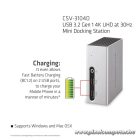 Club 3D Notebook Dokkoló - CSV-3104D (4K UHD, 3.0 USB-A to HDMI, DVI-I, 4xUSB-A, RJ45, 3.5 Jack Audio + Mic)