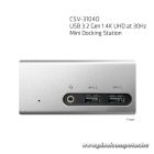 Club 3D Notebook Dokkoló - CSV-3104D (4K UHD, 3.0 USB-A to HDMI, DVI-I, 4xUSB-A, RJ45, 3.5 Jack Audio + Mic)