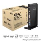 Club 3D Notebook Dokkoló - CSV-3242HD (1200p DUAL DISPLAY, USB-B to HDMI, DVI-I, 6xUSB-A, RJ45, 3.5 Jack Audio + Mic)