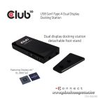Club 3D Notebook Dokkoló - CSV-3242HD (1200p DUAL DISPLAY, USB-B to HDMI, DVI-I, 6xUSB-A, RJ45, 3.5 Jack Audio + Mic)