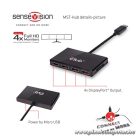 Club 3D USB Hub - CSV-6400 (Multi Stream, DisplayPort 1.2 to 4xDisplayPort, 4K60Hz)