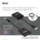 Club 3D USB Hub - CSV-7200 (Multi Stream, DisplayPort 1.4 to 2xDisplayPort, 2x4K60Hz)