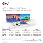 Club 3D USB Hub - CSV-7220 (Multi Stream, DisplayPort 1.4 to DisplayPort + HDMI, 2x4K60Hz)
