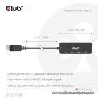 Club 3D Átalakító - CSV-7330 (DisplayPort 2.1 to 3xHDMI, 8K60Hz, HDR, HDCP 2.3, HPD, ALT mode)