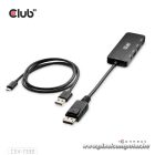 Club 3D Átalakító - CSV-7330 (DisplayPort 2.1 to 3xHDMI, 8K60Hz, HDR, HDCP 2.3, HPD, ALT mode)