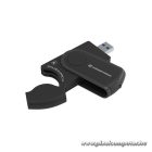 Conceptronic Kártyaolvasó - BIAN04B (4in1, 2xSD/TF/MicroSD, fekete)