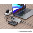 Conceptronic USB Hub - HUBBIES18G (10 port, USB-A/C to 2x USB-C+8x USB-A, külső táp, szürke)